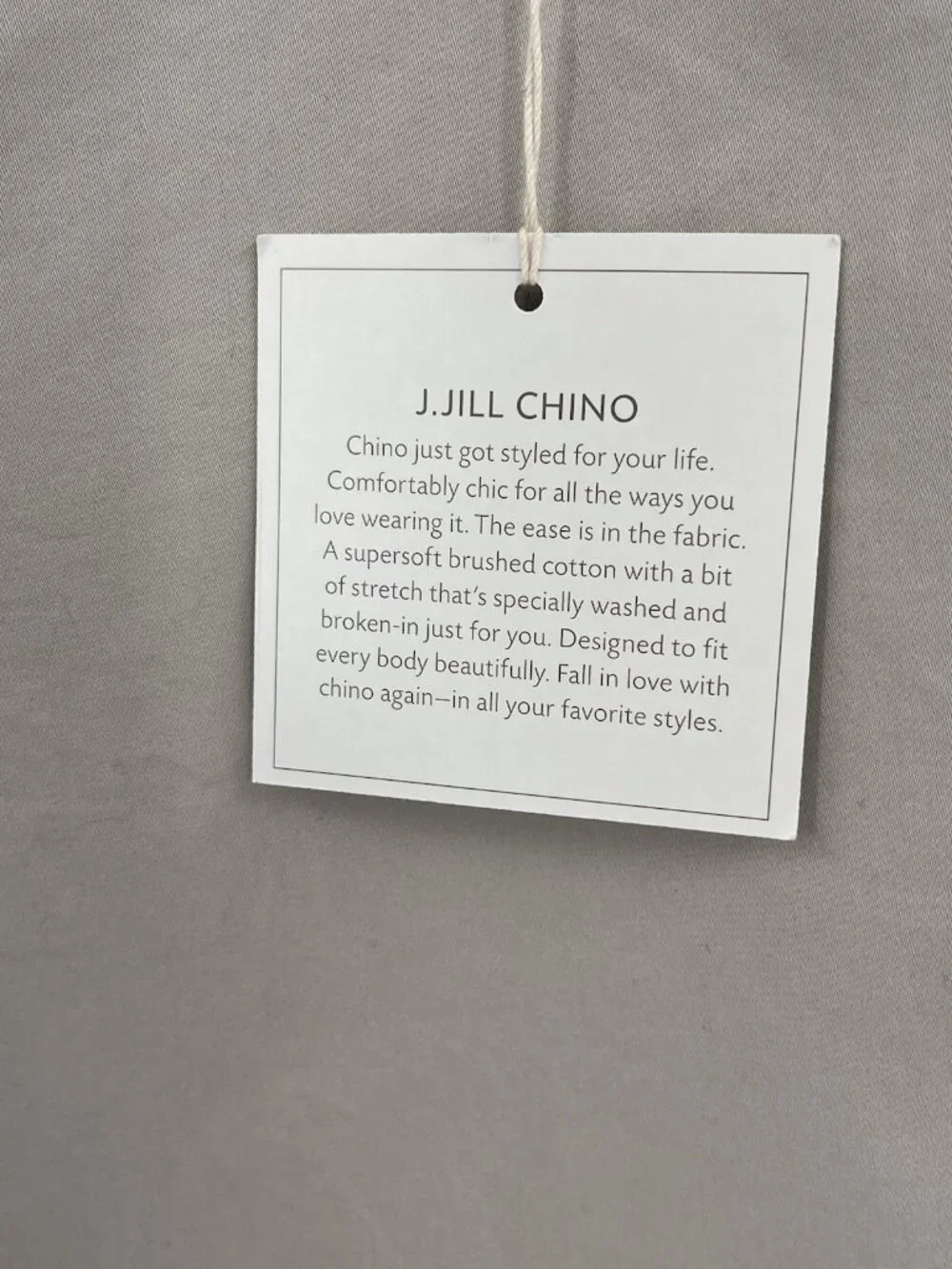J.JILL Women's Tan Soapstone Flat Front Wide Leg Chino Pants NWT 6 Petite - Picture 3 of 6